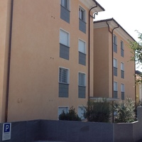 Facciata di un palazzo ritinteggiata